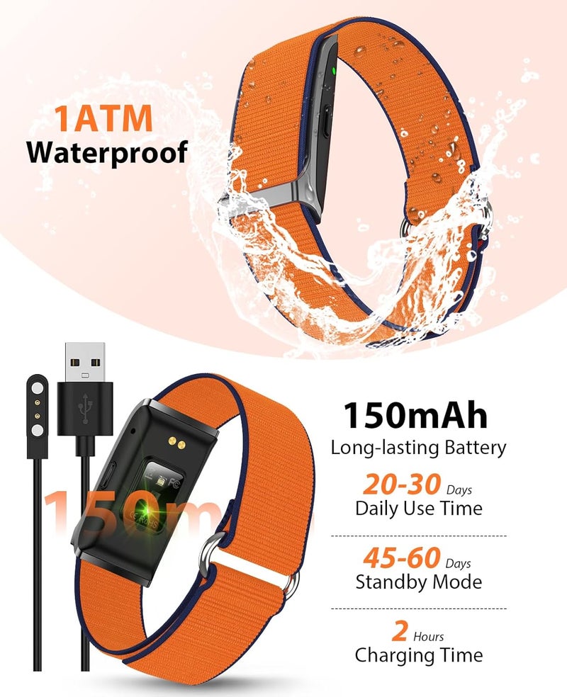 Smart Bracelet, Wearable Activity & Fitness Tracker Band, 24H Sleep Tracker, All-Day Continuous Heart Rate Blood Pressure Stress HRV Monitor, 120+ Sport Modes Smart Wristband with 2 Bands, Free APP - Image 5