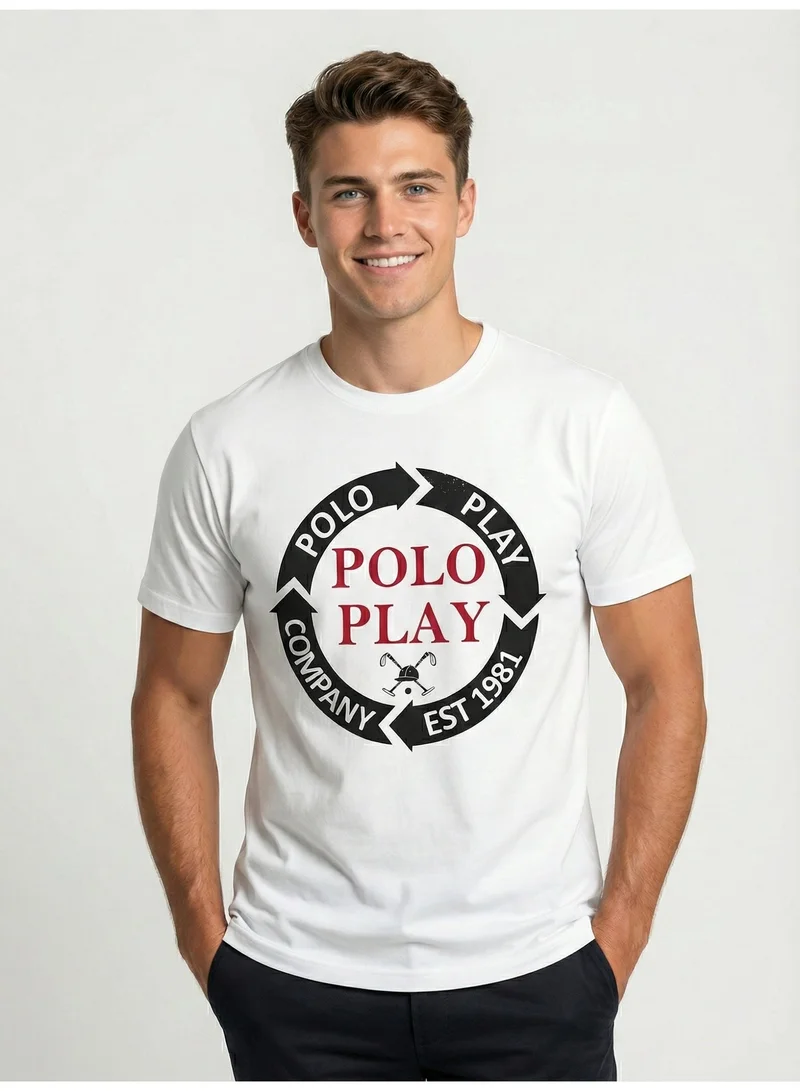 Polo Play Boys Graphic T-shirt -WHITE
