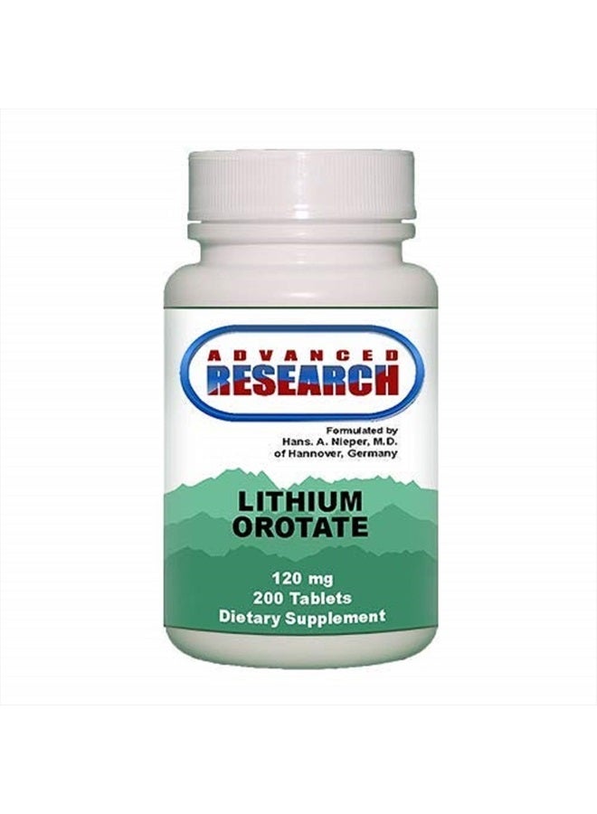 NCI Advanced Research Dr. Hans Nieper Lithium Orotate Tablets, 120 mg, 200 Count - Image 1