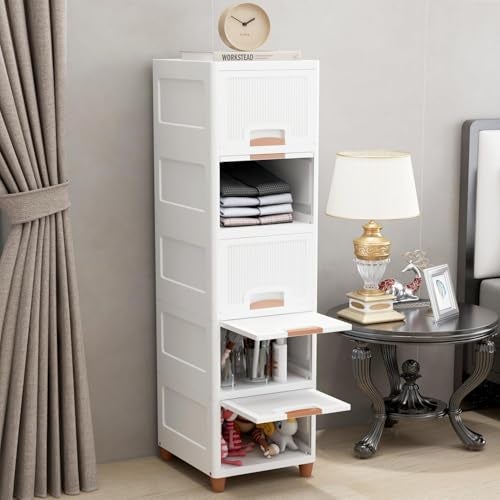 HCN Enterprise 3 Tier Multi-Purpose Organizer | Modular Storage Box for Clothes, Kitchen, Bedroom & Living Room | Stackable Rack, Space-Saving Wardrobe Cabinet (Off White), 3 Piece (3 Layer) - Image 2