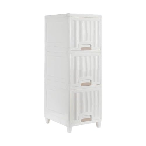 HCN Enterprise 3 Tier Multi-Purpose Organizer | Modular Storage Box for Clothes, Kitchen, Bedroom & Living Room | Stackable Rack, Space-Saving Wardrobe Cabinet (Off White), 3 Piece (3 Layer) - Image 1