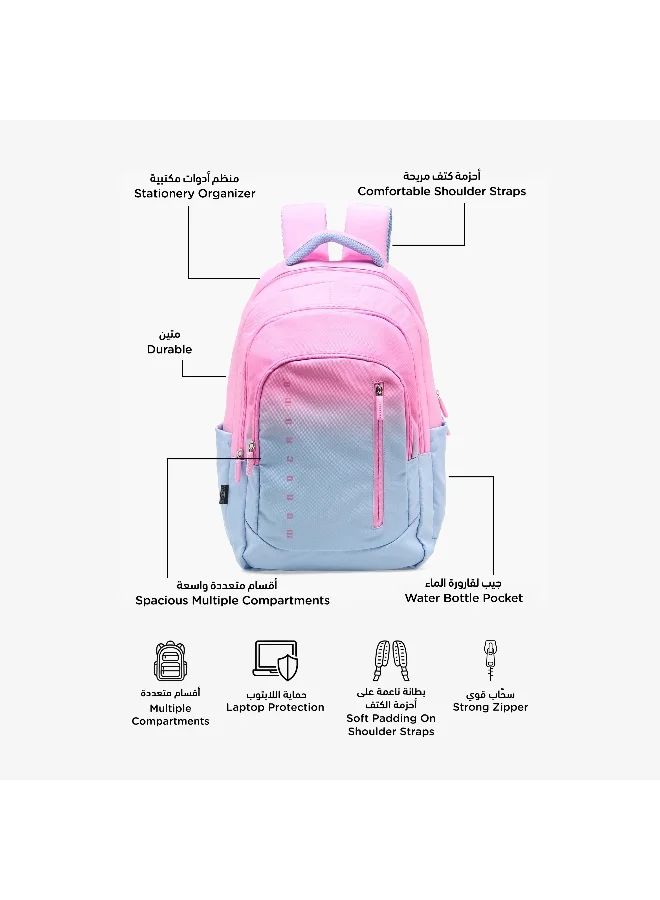 Monocromo 18 Inch-Backpack-Shade-3 Cmprts- (Rpet 600D) Pink \ 31X16.5X46