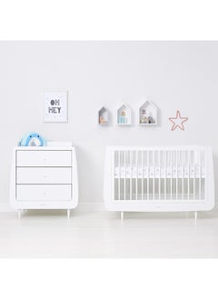 Snuz Pack of 2 Cotbed Sheets For Infant Baby Toddler, Kids Soft Cotton Light And Breathable To Help Control Little Ones Body Temperature, Pattern - Stars, Fitted Sheet Size 70X140Cm  - Image 4