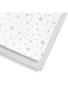 Snuz Pack of 2 Cotbed Sheets For Infant Baby Toddler, Kids Soft Cotton Light And Breathable To Help Control Little Ones Body Temperature, Pattern - Stars, Fitted Sheet Size 70X140Cm  - Image 2