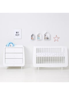 Snuz Pack of 2 Cotbed Sheets For Infant Baby Toddler, Kids Soft Cotton Light And Breathable To Help Control Little Ones Body Temperature, Pattern - Stars, Fitted Sheet Size 70X140Cm  - Image 4