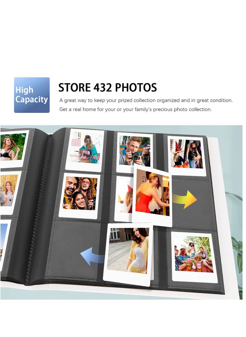 Generic 432 Pockets Mini Photo Album Compatible for Fujifilm Instax Mini 12 11 9 90 8+ 8 7S 40 26 25 EVO LiPlay Instant Camera/Mini Link SP-1 Printer/Z2300/ PIC-300 Polaroid Pictures (White)  - Image 2