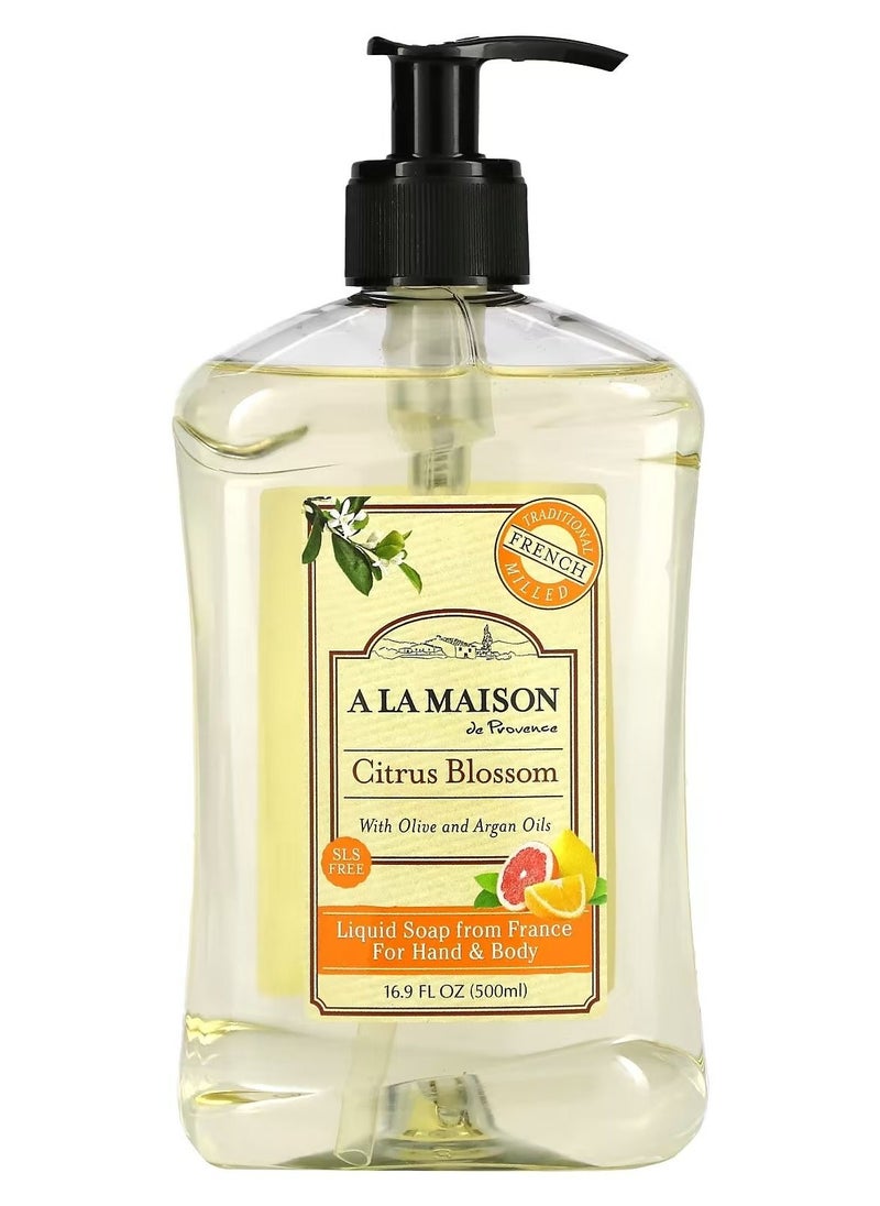 A La Maison De Provence A La Maison de Provence Liquid Soap For Hand and Body Citrus Blossom,16.9 fl oz 500 ml  - Image 1
