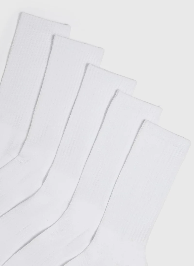 ماتلان 5 Pack White Sports Socks