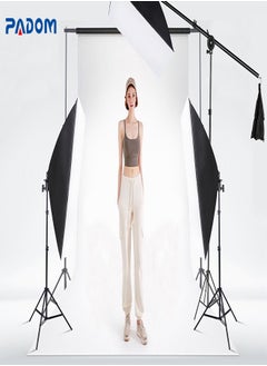 PADOM Padom Softbox Photography Lighting Kit Studio Equipment, 2800-5700K 150W Bi-color Temperature Bulb with Remote, Light Stand, Boom Arm softbox for Portrait Product Shooting  - Image 5