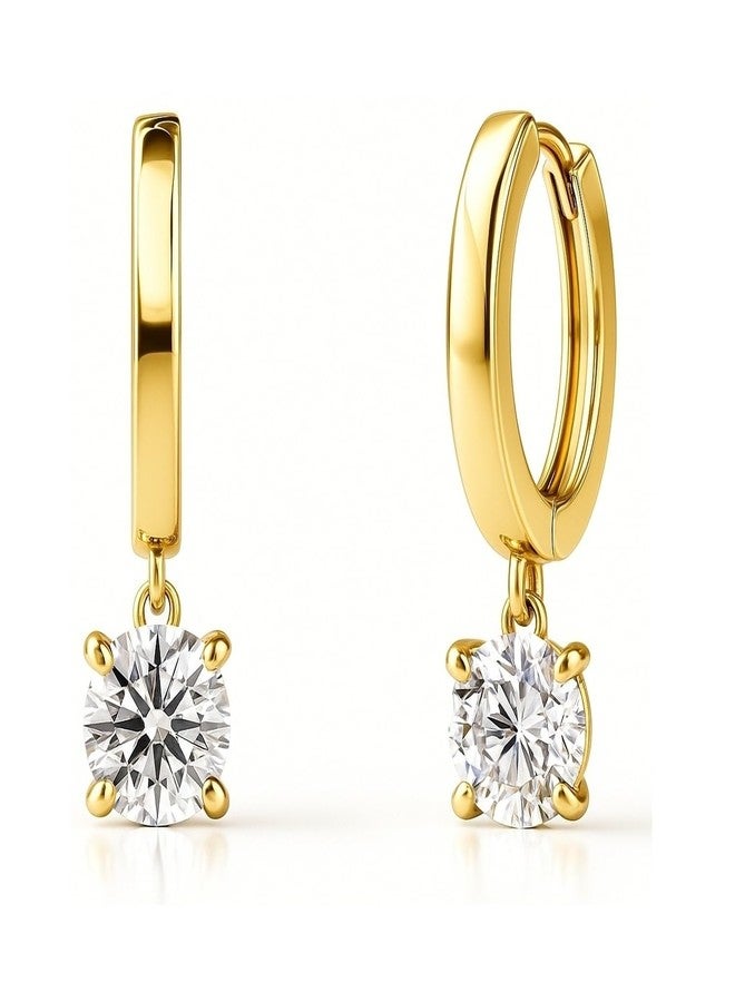 بيركيل أقراط بيريكل الفضية الإسترلينية سوليتير صغيرة حلزونية الشكل، أقراط غضروفية للنساء، 1.6 قيراط من الزركونيا المكعبة ذات القطع الدائري 0.5 بوصة، قطع دائري، مطلية بالذهب - Image 1