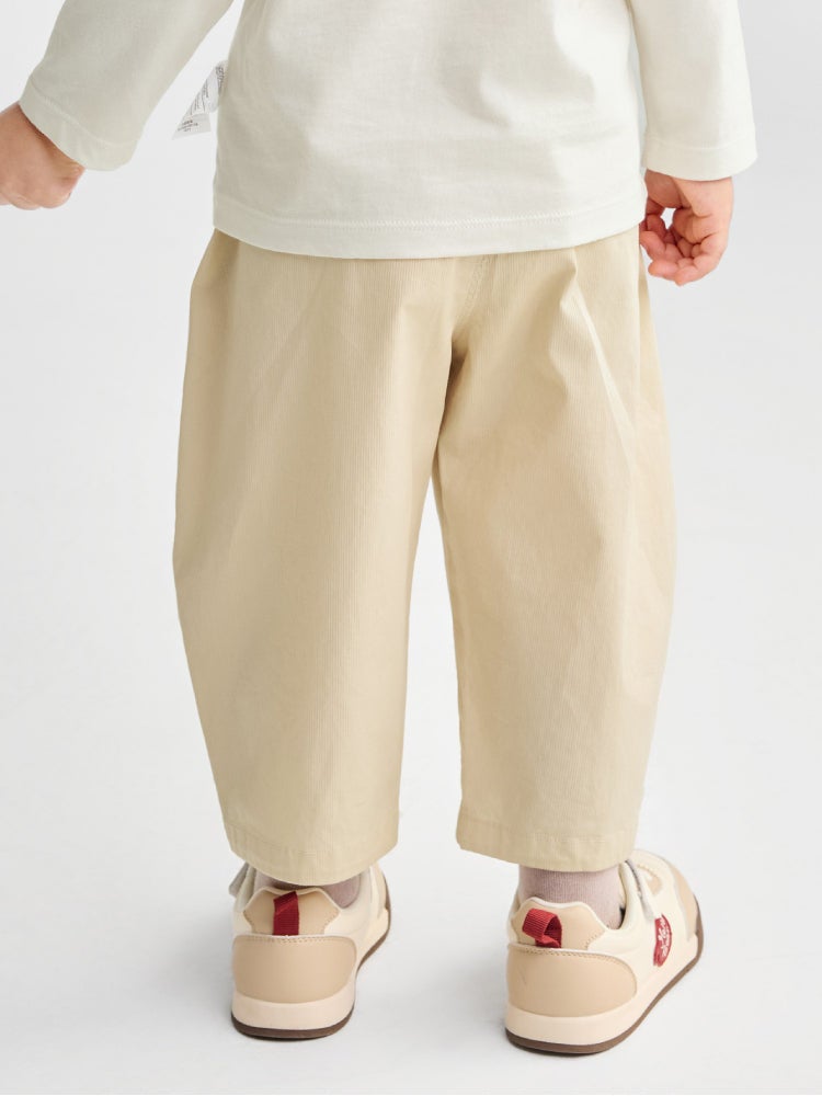 بالابالا بنطلون بقصة مريحة مع شعار مطرز للأولاد - Image 3