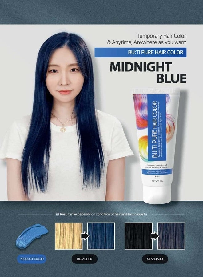 Acosexy MIDNIGHT BLUE One Day Hair Color | Temporary Hair Color for Women & Men | Semi Permanent DIY Hair Makeup | Ammonia, Paraben & PPD Free | Washable Hair Colour | Zero Damage | 60g - Image 3