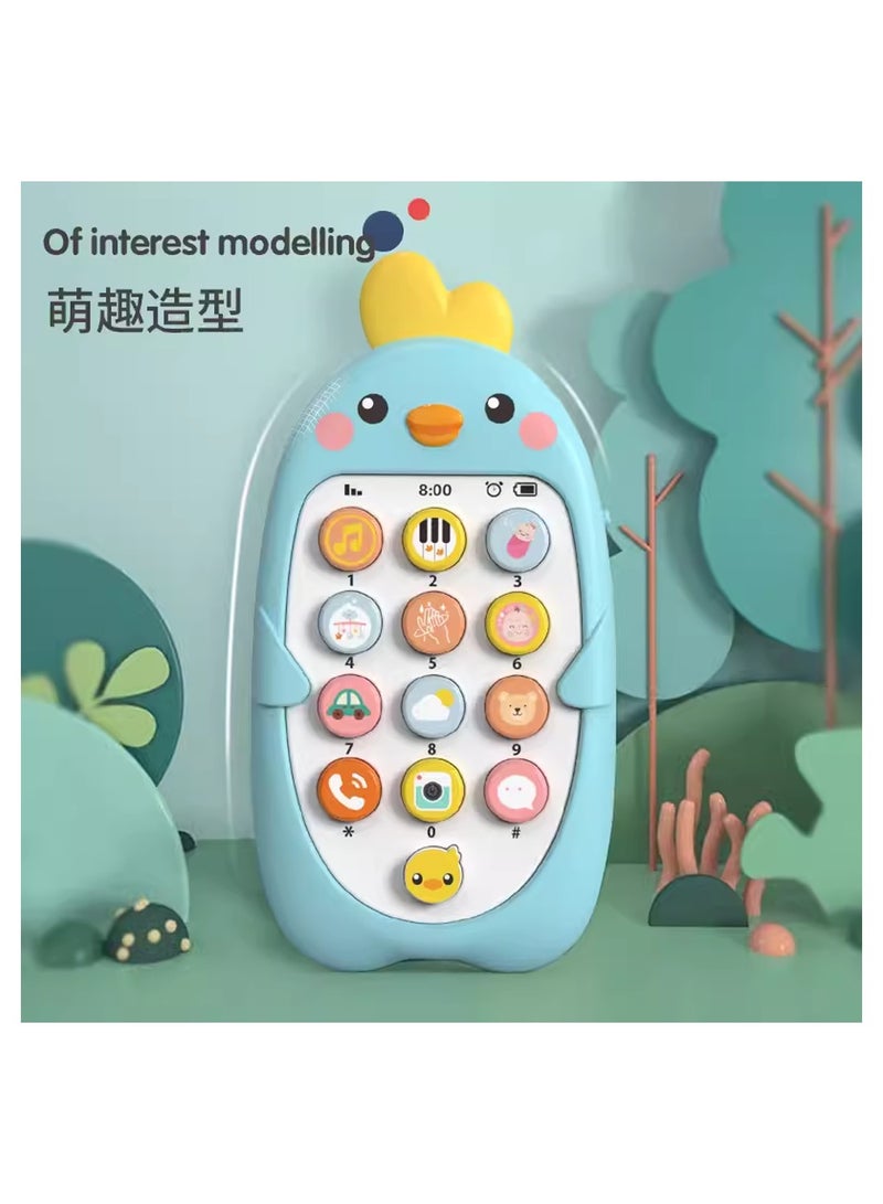 Children's Music Phone Bilingual Biteable Educational Toy with Lights - Image 1