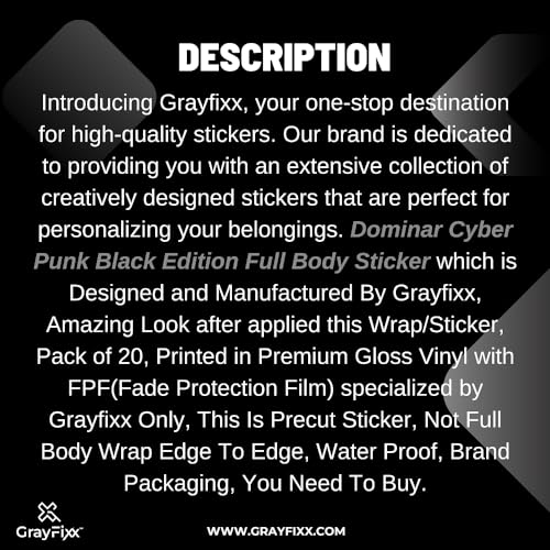 Grayfixx Full Body Decals for Dominar 400 | Dominar 250 Full Body Sticker - Image 4