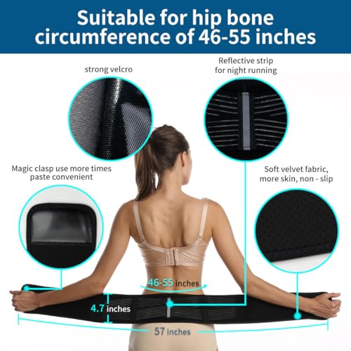 SUNFATT Sacroiliac SI Joint Hip Belt,Lumbar Plus-Size Back Support for Women,55" Lower Back Brace for Women and Men,Sacroiliac Belt for Sciatica Pelvis Lumbar Hip Pain Relief - Image 2