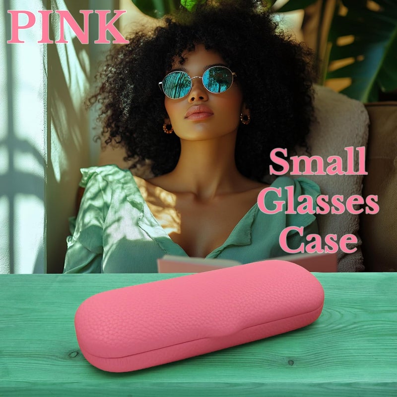 MyEyeglassCase علبة نظاراتي الرجالية الصغيرة - حافظة صلبة للنظارات مع حقيبة وقطعة قماش - حافظة ضيقة ونحيفة للقراءة - متينة - Image 2