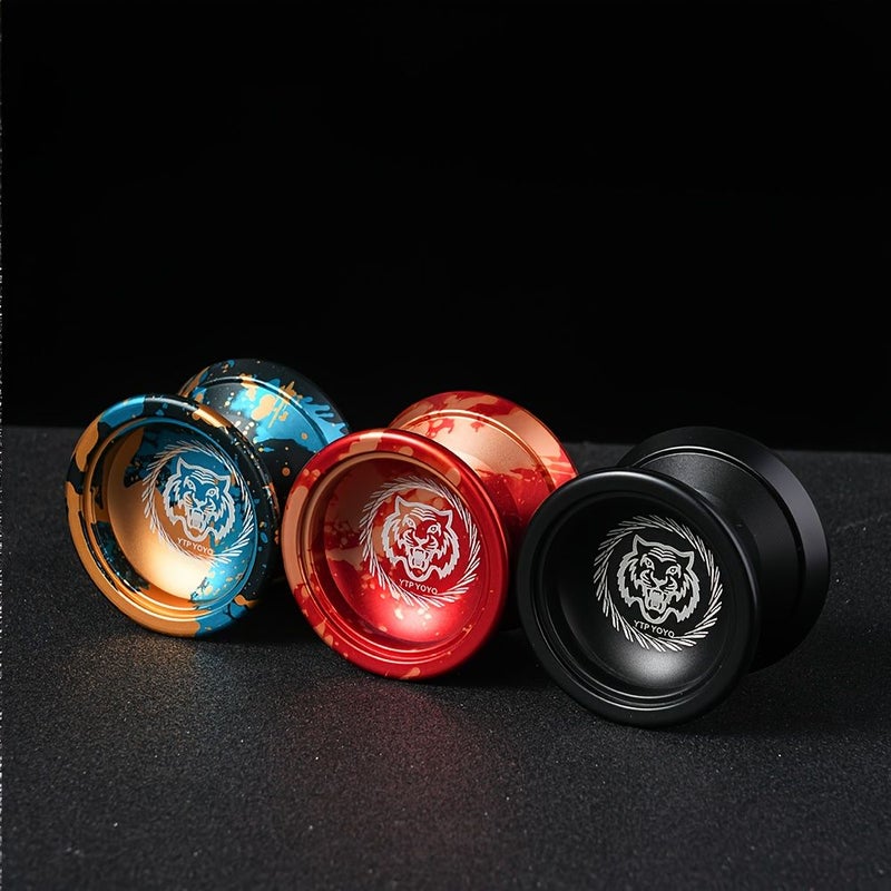 Aluminum Alloy Trick Yo Yo for Advanced Players Black Includes Gloves Bearings 10 Strings - Image 5