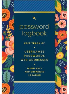 Password Logbook (Hip Floral): Keep Track of Usernames, Passwords, Web Addresses in One Easy and Organized Location  - Image 1