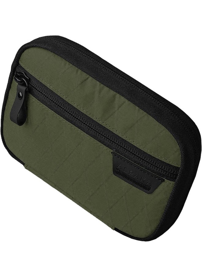 Generic Admin Pouch - Handy Zippered Storage for Electronics, Cables, and Compact Tool Sets - Use as Everyday First Aid Kit - Weatherproof Olive Green X-Pac X42 Fabric  - Image 2
