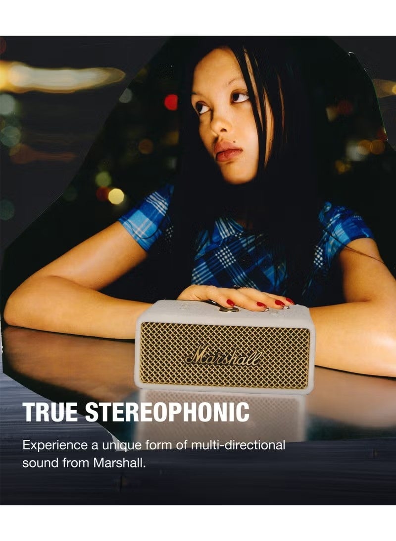 مارشال مكبر صوت MARSHALL EMBERTON III بتقنية البلوتوث، مقاوم للماء، محمول صغير الحجم، جودة صوت عالية - كريمي - Image 3