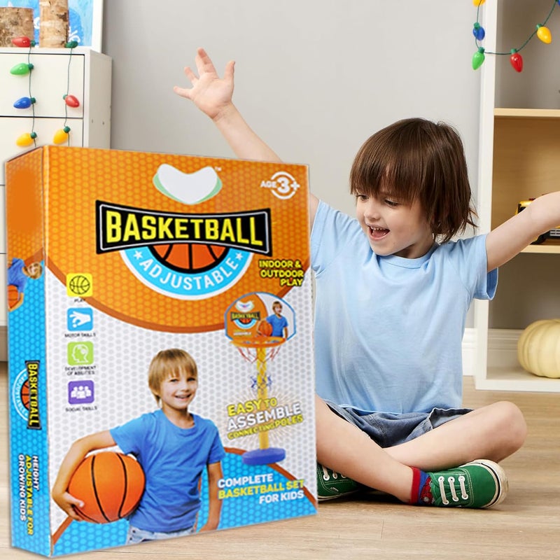 Kabello Basketball Set for Kids with Adjustable Stand, Basketball Board Ring, Net Indoor and Outdoor Games Playing at Home - Image 4