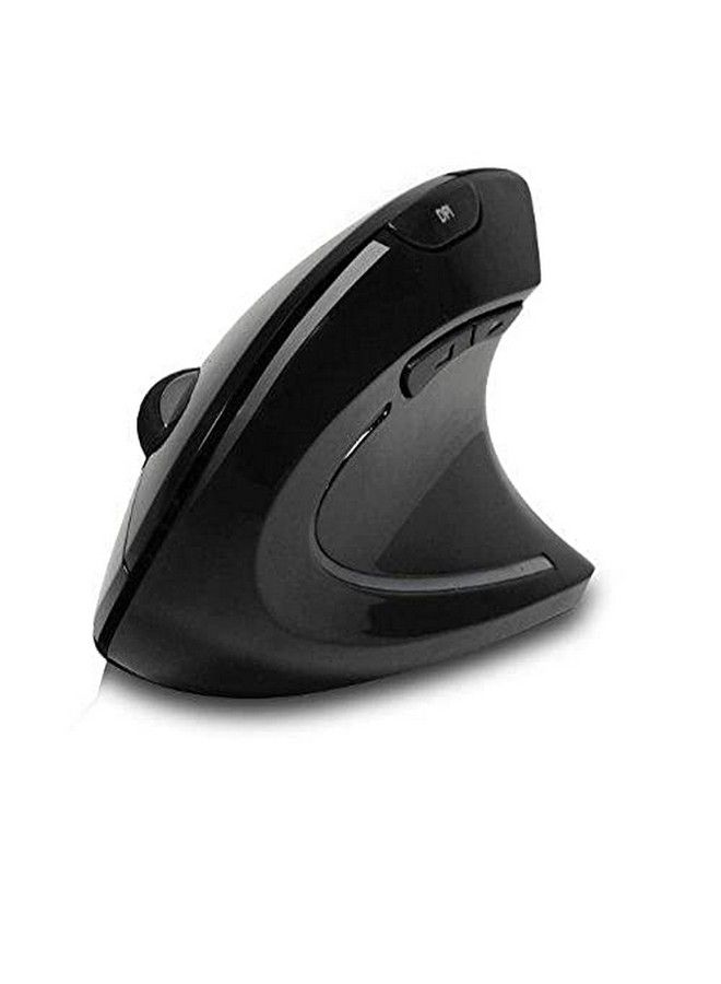 Adesso Imouse E10 Vertical Ergonomic Optical 6Button 2.4 Ghz Rf Wireless Mouse Right Hand Orientation Black - Image 1