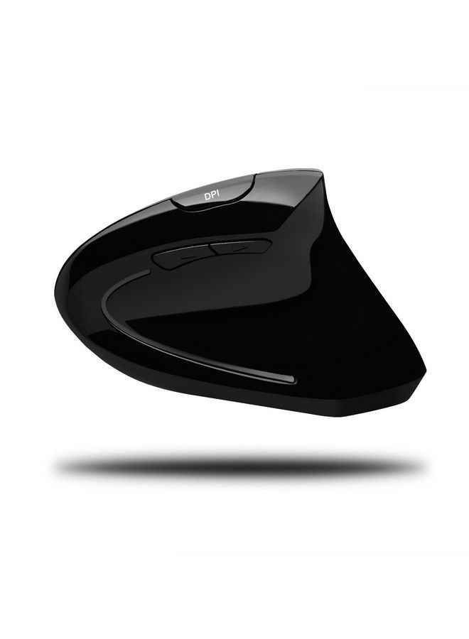 Adesso Imouse E10 Vertical Ergonomic Optical 6Button 2.4 Ghz Rf Wireless Mouse Right Hand Orientation Black - Image 3