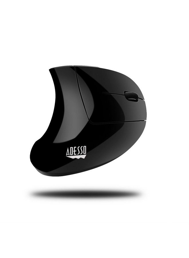 Adesso Imouse E10 Vertical Ergonomic Optical 6Button 2.4 Ghz Rf Wireless Mouse Right Hand Orientation Black - Image 4