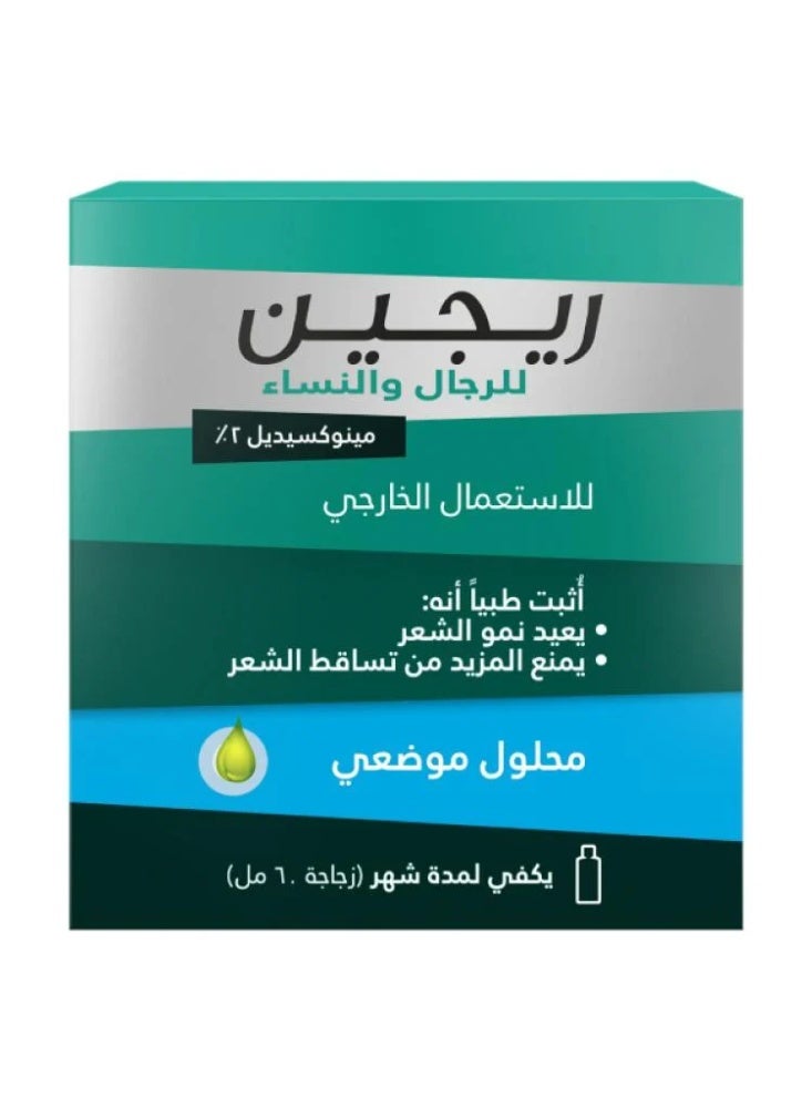 محلول مينوكسيديل 2% لإعادة نمو الشعر للرجال والنساء – 60 مل