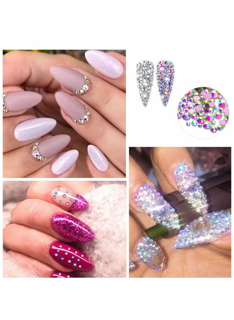 Excefore - Eye Body Face Gems Jewels Rhinestone Stickers Self Adhesive Crystal Rainbow Makeup Diamonds Face Stick Gems for Women Festival Accessory and Nail Art Decorations (7 Sheets Elegant Style) - Image 1
