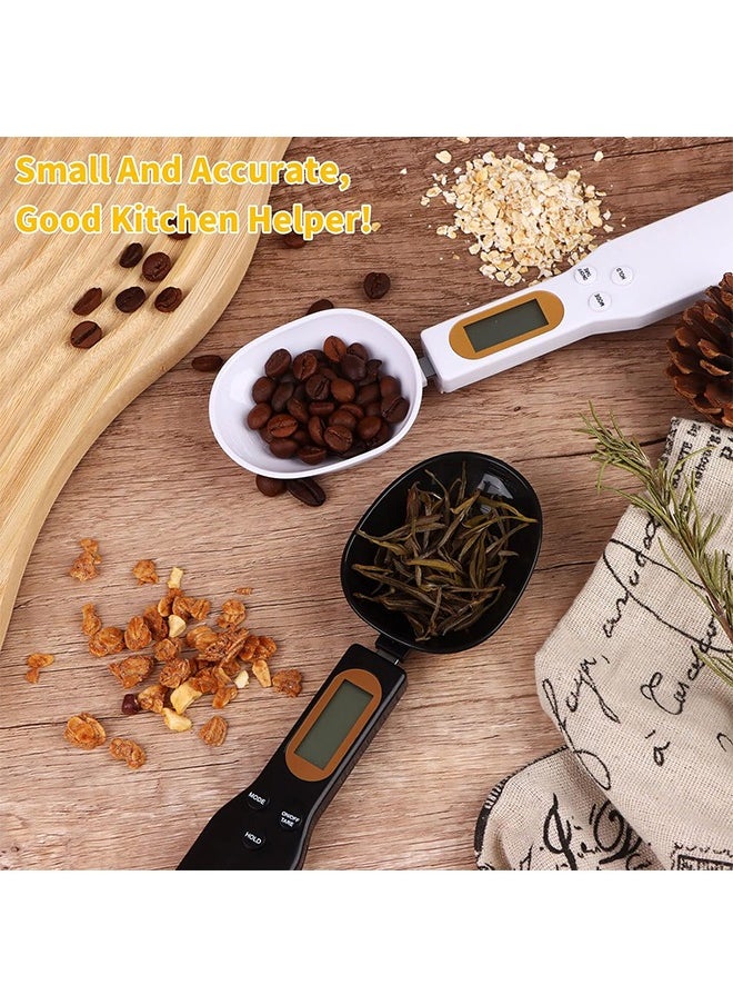 Generic 2Pcs Food Scale Spoon Stainless Steel Digital Kitchen Scale 500g 0.1g Measuring Spoons Digital Display Accurate Electronic Measuring Cup for Kitchen and Lab Black White  - Image 5