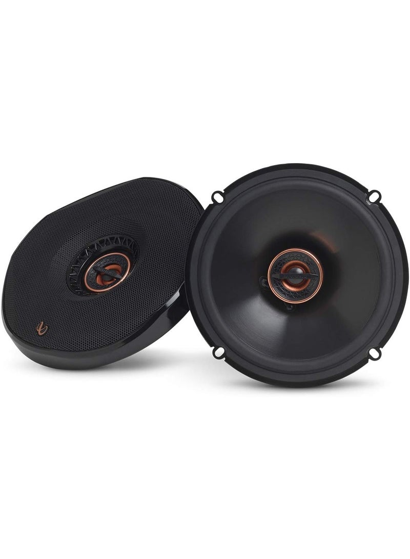 Infinity REF-6532EX Reference Series 6.5" (160mm) 2-Way Coaxial Car Audio Speakers – 165W Peak, 55W RMS, 3 Ohm, Edge-Driven Textile Tweeters, Plus One Woofer Technology - Image 1