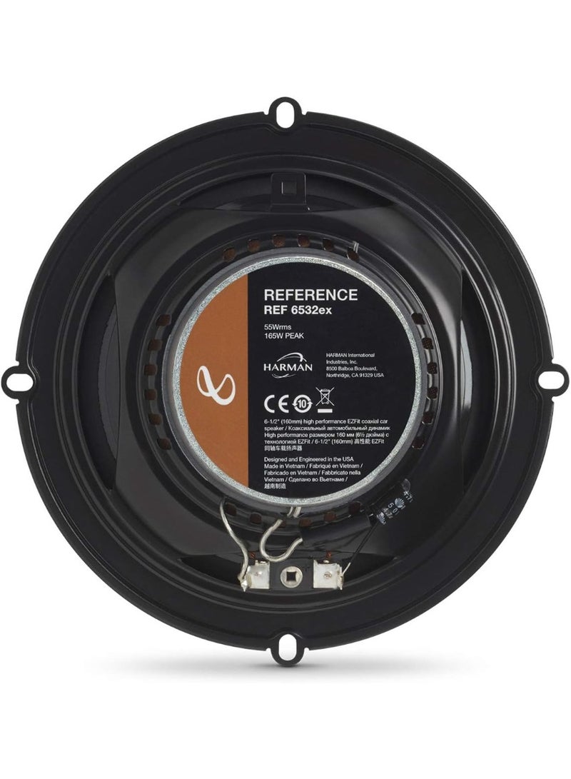 Infinity REF-6532EX Reference Series 6.5" (160mm) 2-Way Coaxial Car Audio Speakers – 165W Peak, 55W RMS, 3 Ohm, Edge-Driven Textile Tweeters, Plus One Woofer Technology - Image 5