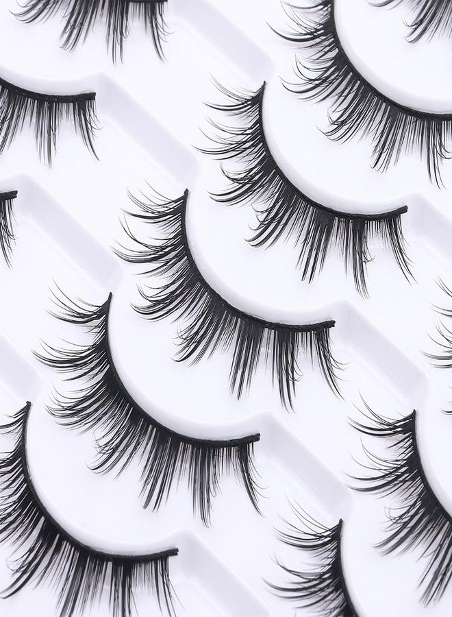 Azenlo False Eyelashes 20 Pairs Wispy Lashes Faux Mink Lashes 14mm 3D Fluffy Cat Eye Lashes （style 20-067) - Image 4