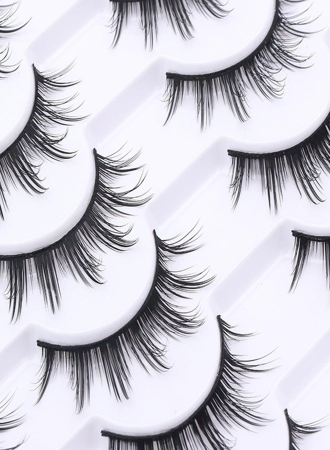 Azenlo False Eyelashes 20 Pairs Wispy Lashes Faux Mink Lashes 14mm 3D Fluffy Cat Eye Lashes （style 20-067) - Image 5