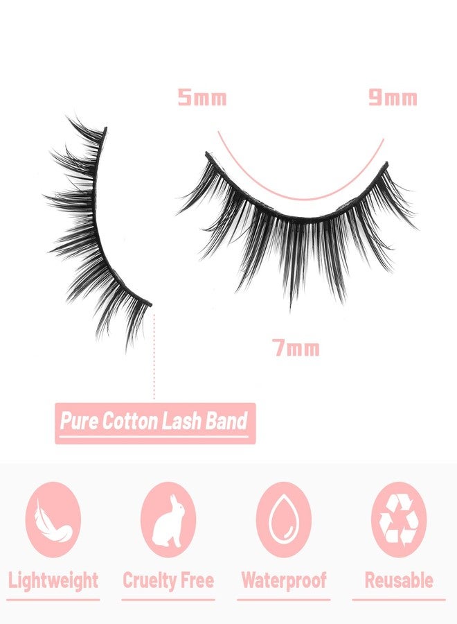 Azenlo False Eyelashes 20 Pairs Wispy Lashes Faux Mink Lashes 14mm 3D Fluffy Cat Eye Lashes （style 20-067) - Image 2