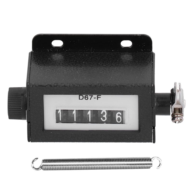 عداد معدني ميكانيكي محمول يدويًا 5 أرقام قابل لإعادة الضبط يدويًا D67 F - Image 2