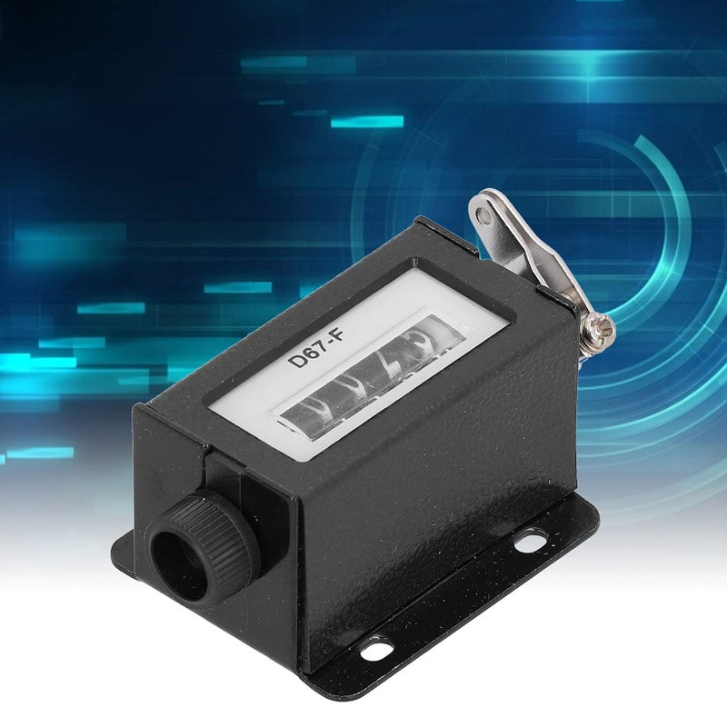 عداد معدني ميكانيكي محمول يدويًا 5 أرقام قابل لإعادة الضبط يدويًا D67 F - Image 4