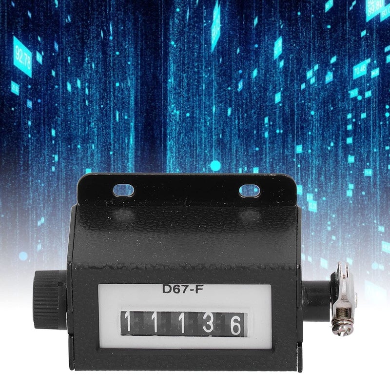 عداد معدني ميكانيكي محمول يدويًا 5 أرقام قابل لإعادة الضبط يدويًا D67 F - Image 3