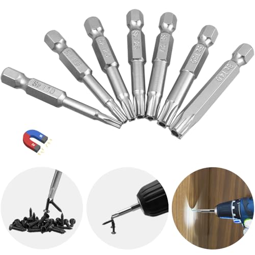 Wolfride 2 Set of 7Pcs 5 Point Torx Security Bits Magnetic 5 point Star Tamper Proof Bit Set 1/4" Hex Shank 5 Sided Torx Screwdriver Bits Set 2-Inch Length |T10 T15 T20 T25 T27 T30 T40 - Image 5