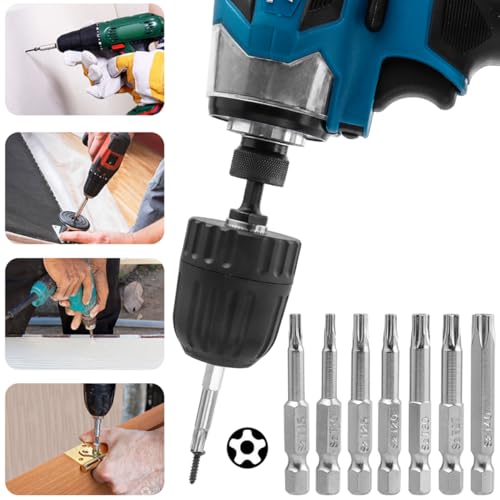 Wolfride 2 Set of 7Pcs 5 Point Torx Security Bits Magnetic 5 point Star Tamper Proof Bit Set 1/4" Hex Shank 5 Sided Torx Screwdriver Bits Set 2-Inch Length |T10 T15 T20 T25 T27 T30 T40 - Image 4