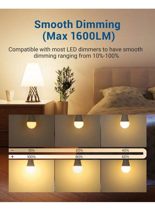 DEWENWILS 4 Pack A19 LED Light Bulb 100W Equivalent, Dimmable LED Bulbs, 2700K Soft Warm Glow, 1600LM, 15W, E26 Medium Base, UL Listed - Image 1