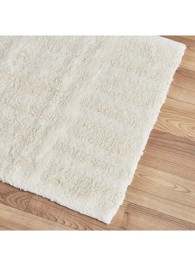 Home Box حصيرة استحمام قطنية مزخرفة سكاوت 80 × 50 سم - Image 2