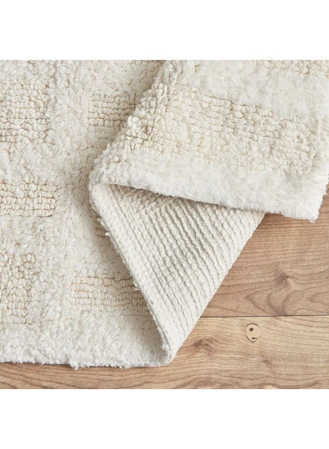 Home Box حصيرة استحمام قطنية مزخرفة سكاوت 80 × 50 سم - Image 4