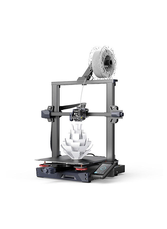 Ender-3 S1 Plus Desktop 3D Printer FDM 3D Printing with Sprite All Metal Extruder PC Spring Steel Printing Platform CR Touch Automatic Leveling Resume Printing Function Dual Z-axis
