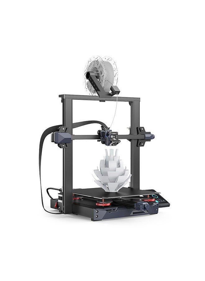 Ender-3 S1 Plus Desktop 3D Printer FDM 3D Printing with Sprite All Metal Extruder PC Spring Steel Printing Platform CR Touch Automatic Leveling Resume Printing Function Dual Z-axis