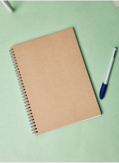 Paper Wirebound Notebook / Plain / Beige