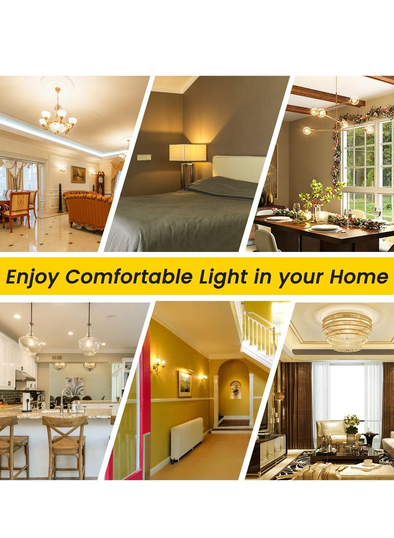 SYOSI E14 Halogen Golf Ball Bulb Dimmable, 42W G45 Small Edison Screw Globe Light Bulb 240V Classic Mini Globes Clear Round Light Bulbs Warm White 2700K (10-Pack ) - Image 4