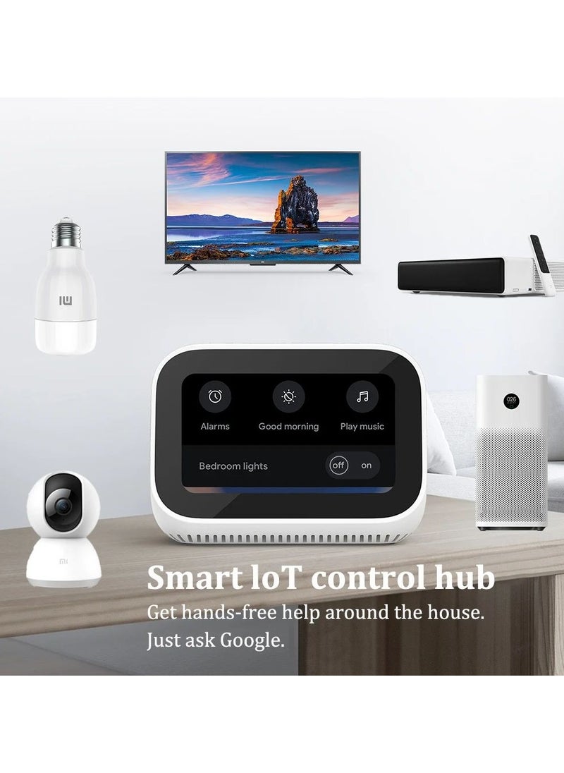 Xiaomi - Mi Smart Clock,AI Touch Screen Display Speaker Bluetooth 5.0 WiFi Connection Ok Google Control  Smart Home Integration White - Image 1