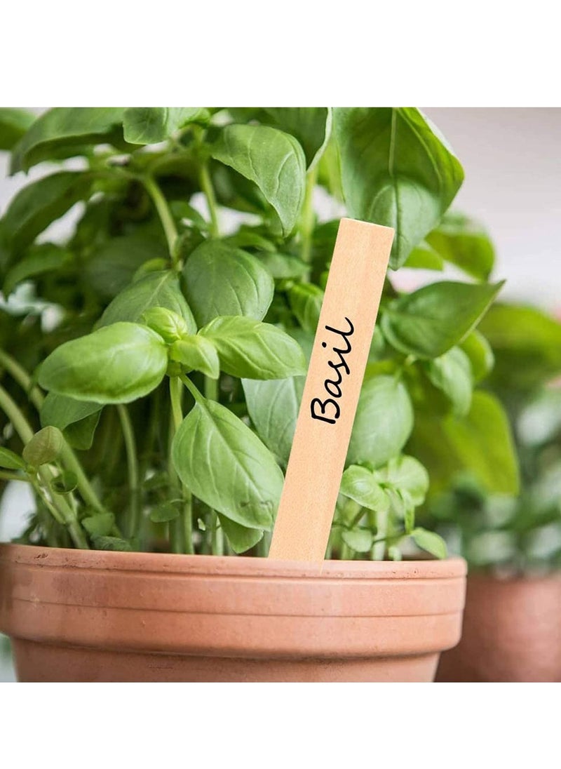 Excefore - Plant Marker Wooden Plant Tags Waterproof, Nursery Garden Labels, Plant Garden Place Card, Markers Eco-Friendly Plant Sign Stakes Sticks - Image 1